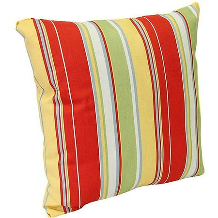 18" Outdoor Toss Pillow, Cove Stripe Cabana