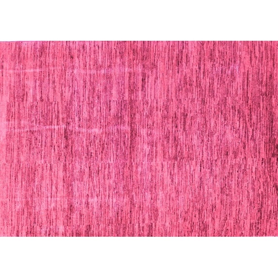 Ahgly Company Indoor Rectangle Abstract Pink Modern Area Rugs, 7' x 9'
