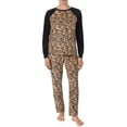 thumbnail image 6 of Secret Treasures Women’s and Women’s Plus Super Soft Velour Raglan Sleeve Top and Pant Pajama Set, 6 of 7