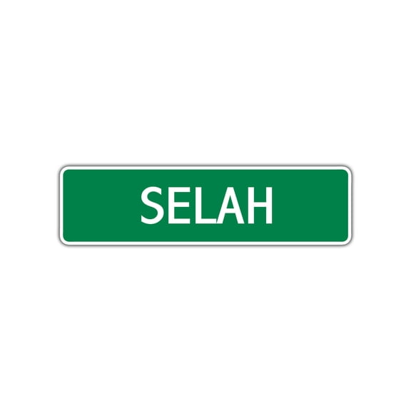 Selah Girls Children Name Letter Printed Plaque Decoration Novelty Label Indoor Outdoor Unique Wall Unique Aluminum Metal Sign 4"x13.5"