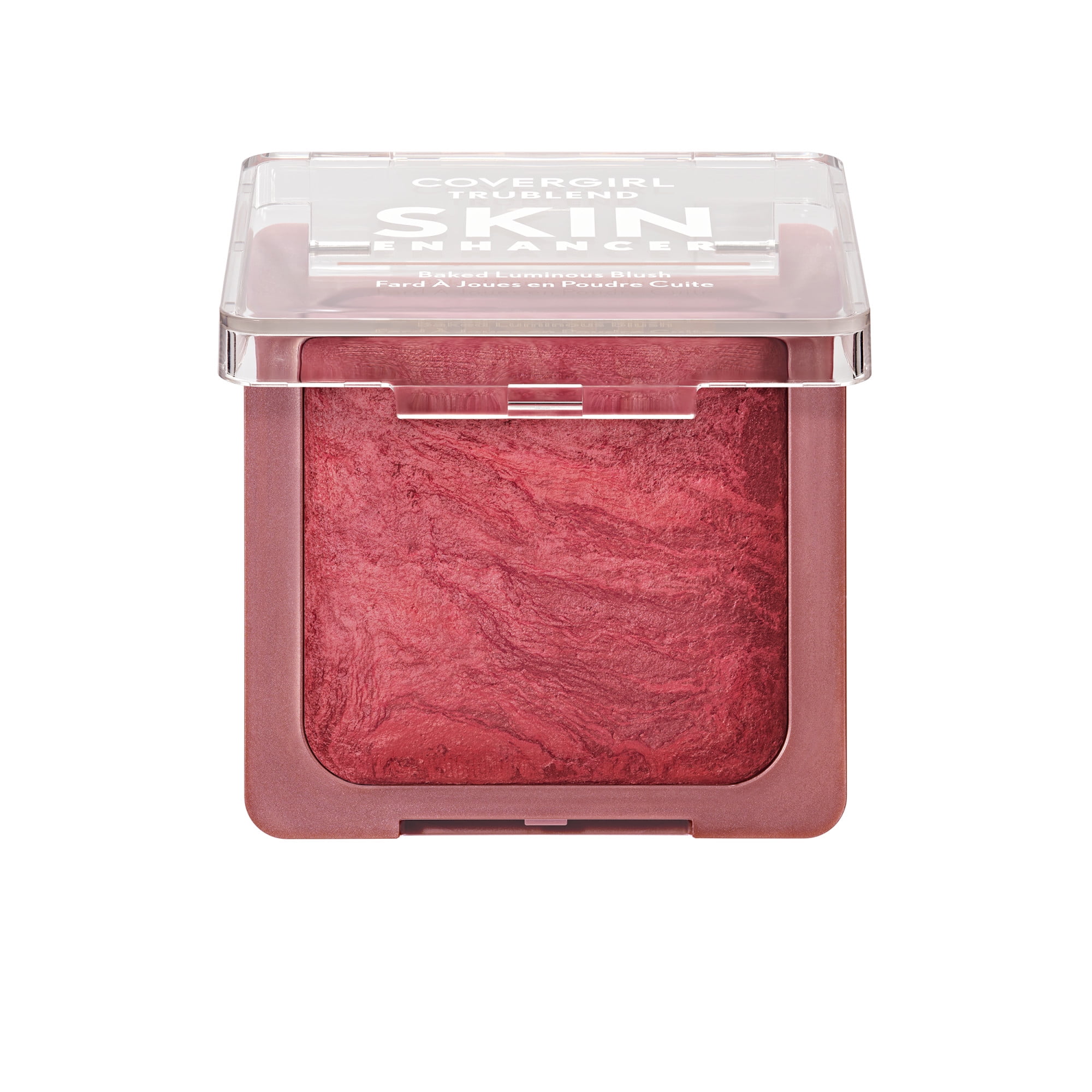 COVERGIRL TruBlend Skin Enhancer Baked Luminous Blush, fini lumineux, à l'acide hyaluronique et à l'extrait de rose blanche, se fond parfaitement, estompe les pores, 8 g (0,28 oz)