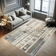 thumbnail image 5 of Ambesonne Neutral Decorative Rug Carpet, Abstract Ethnic Calm Colors, 5' 1" X 7' 5", Grey Ecru and Ivory, 5 of 5