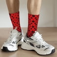 thumbnail image 6 of Fuzoiu Ladybug Pattern Print Athletic Crew Socks for Men & Women,Casual Crew Socks,Above Ankle Crew Socks for Business, Casual, 6 of 6