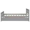 thumbnail image 6 of Twin Size Bed Frame with Trundle, Platform Bed Frame with Headboard and Footboard, Twin Bed with Slats Support for Boys Girls Teens, No Box Spring Needed, 79.73" x 42" x 33.5"H, Grey, 6 of 9