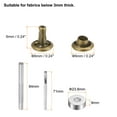 thumbnail image 2 of Unique Bargains 200 Sets Leather Rivets 6 x 6mm Metal with 3 Setter Tools, Bronze, 2 of 7