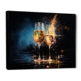 thumbnail image 2 of Designart "Claret Brilliance Cheers to Vintage Wine" Food & Beverage Framed Wall Art - Traditional Black Wine Living Room Framed Canvas Art, 2 of 6