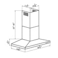 thumbnail image 2 of Turin Nova Wall Mounted Range Hood 30", 2 of 2