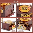 thumbnail image 4 of Toner Depot Wind-Up Vintage Brown Music Boxes, 4 of 4