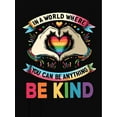 thumbnail image 2 of Camiseta de manga corta para mujer transpirable Moda de veranoWomen's Fun & Colorful 'Be Kind' Heart Graphic Tee - Casual Crew Neck Short Sleeve T-Shirt, Stretchy Polyester Blend, Machine Washable -, 2 of 6