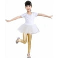 thumbnail image 4 of Rolanko Girls Metallic Leggings, Kids Stretchy Tights, Ankle Length Shiny Dance Pants, 4 of 4