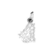 18K White Gold #1 Mom Pendant - 15 mm
