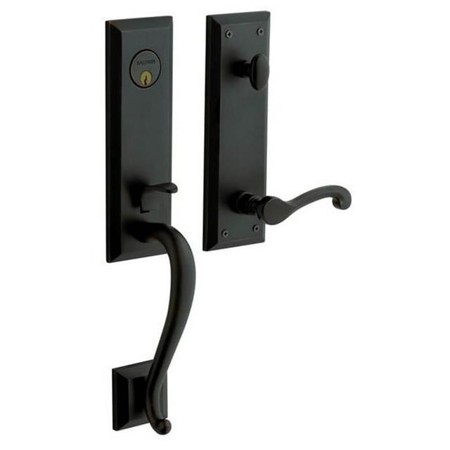 Baldwin 85355190RENT Stonegate Evolved Handset&44; Jeu d'Entrée à Clé Main Droite - Noir Satiné