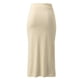 thumbnail image 5 of Gibobby faldas largas de mujer casuales Falda midi de lápiz de cintura alta sólida con ribete de lechuga elegante para mujer(Amarillo， M), 5 of 5
