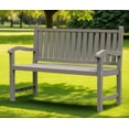 thumbnail image 5 of FICARTS Outdoor Resin 2 - Person Bench - Waterproof Slatted Design, Sturdy Frame, Comfort Seating for Garden, Backyard, Porch & Park,  Coffee, 5 of 5