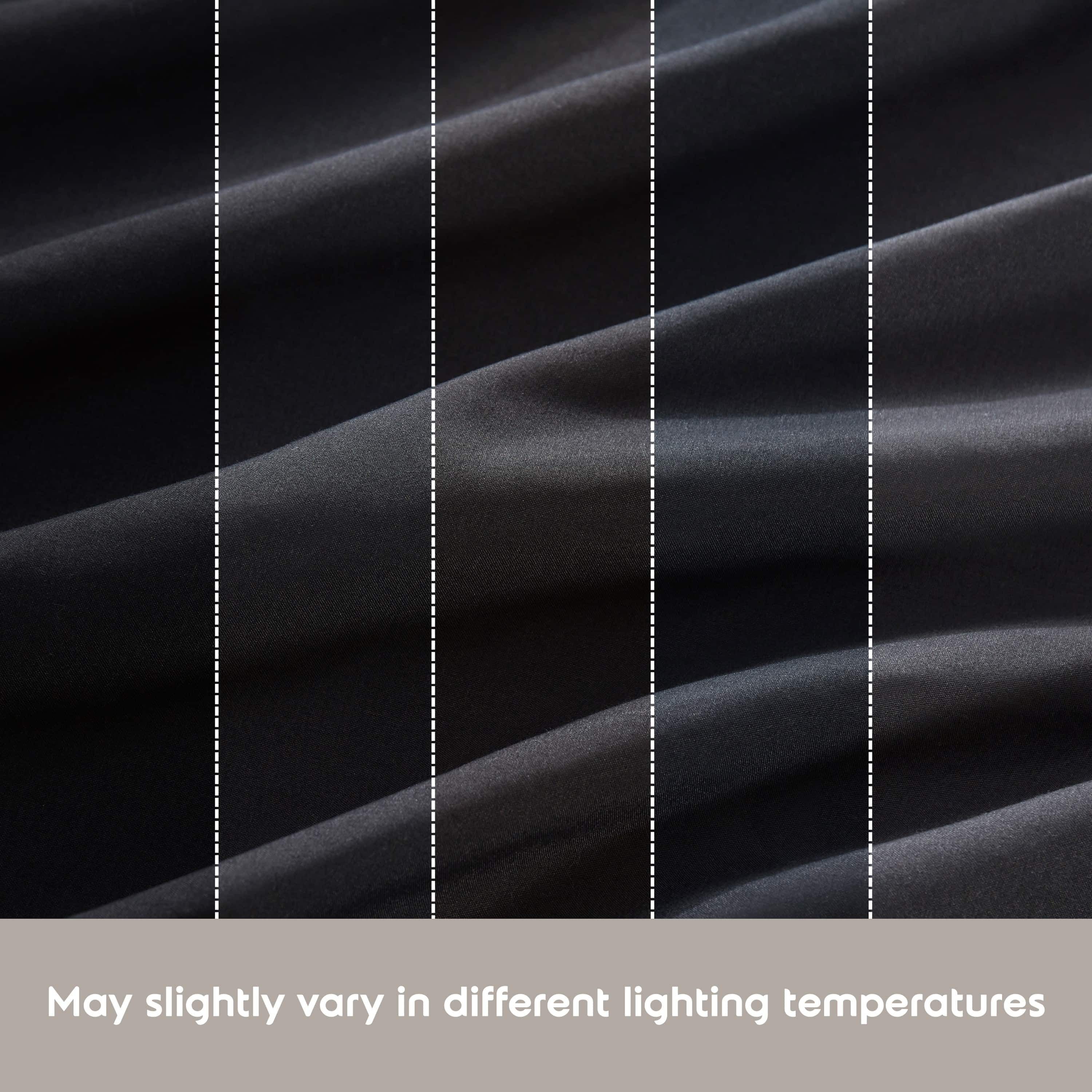 Lammaloe Full Size Sheets Set, Hotel Style Deep Pocket 4 Piece Bed Sheets, Luxury Soft Microfiber Sheet Sets, Black