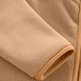 thumbnail image 4 of Cethrio Boys Fleece Jackets Size 8, Thermal Stand-up Collar Casual Outdoor Winter Outerwear with Zipper Khaki, 4 of 5