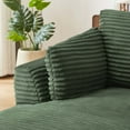 thumbnail image 5 of Miniyam 45 x 64 inch Green Oversized Chaise Lounge Chair Indoor, Corduroy Upholstered Modern Sofa Couch, No Assembly Required, Compressed Sleeper Sofa for Living Room/Dorm/Apartment, 5 of 7