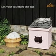 thumbnail image 5 of Plastic Cat House for Indoor Use, Weatherproof Outdoor Cat House for Feral Cats, Unique Cat Shelter for Small Pet, Spacious, Easy to Assemble, Peach Pink, 5 of 12