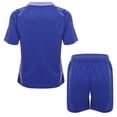 thumbnail image 2 of Xnihocha Kids Boys Football Training Uniform Soccer Jersey Short Sleeve Shirts with Drawstring Mesh Blue S, 2 of 7