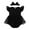 Black, variant on CPNG Newborn Baby Girl Clothes Infant Ruffle Sleeve Romper Dress Solid Tulle Skirt Sets Jumpsuit with Headband Outfit(Black,3-6 Months)