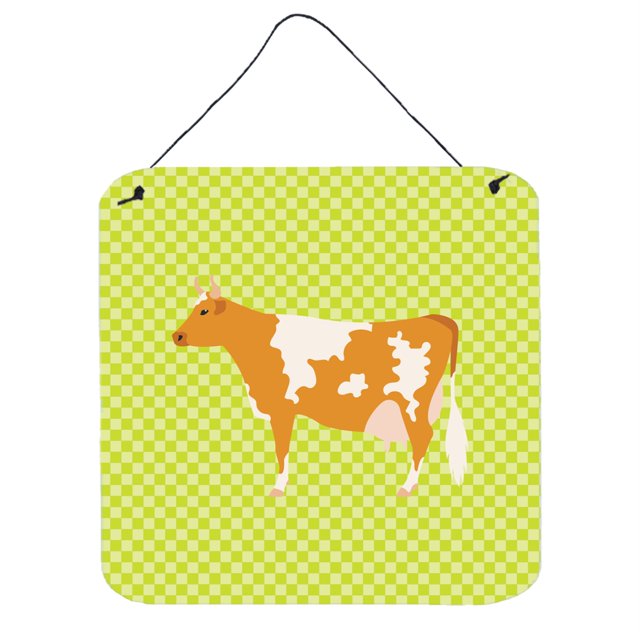 "Treasures Green Guernsey Cow Metal Print, 6"" H x 6"" W" Caroline's Treasures BB7647DS66