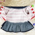 thumbnail image 4 of Pet Dog Striped Dress Winter Autumn Cowboy Clothes For Pet Dog,Red XL, 4 of 5