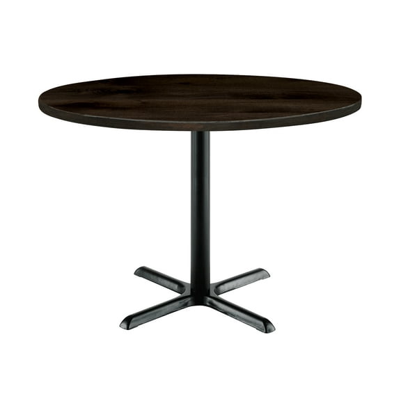 KFI Studios Urban Loft 3' Round Dining Table, Espresso, Black X Base