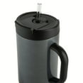 thumbnail image 2 of TAL Stainless Steel Hudson Tumbler with Straw 40 fl oz, Shimmering Black, 2 of 6