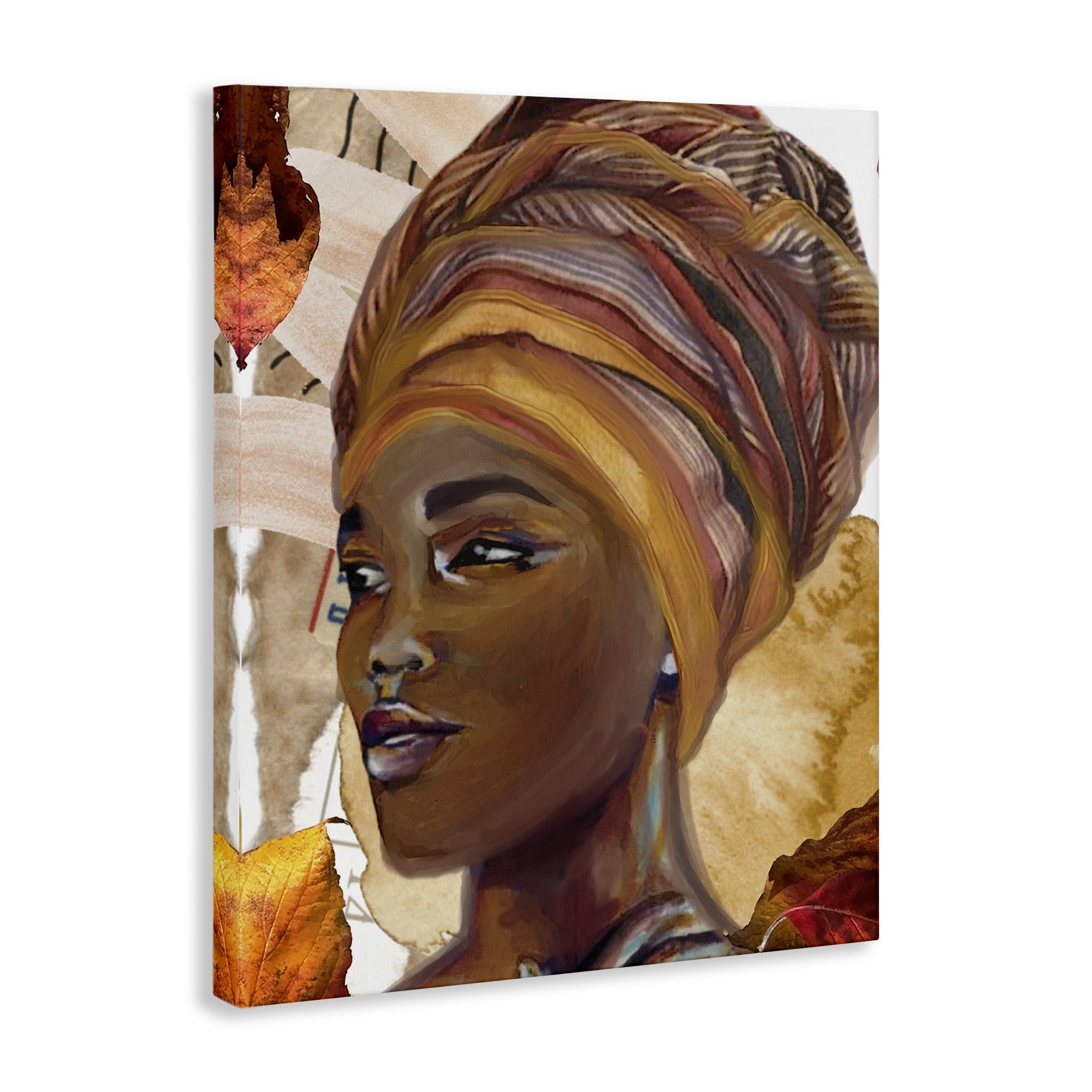 Stupell Industries Natural Tone Woman Portrait People Painting Wrapped Canvas Art Print Wall Art, 30 x 40