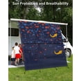 thumbnail image 3 of 4th of July RV Awning Sun Shade Screen 9'X7' Patriotic Stars Flag Mesh Sunscreen Red White and Blue Awning Shade Screen with Zipper UV Blocker Completed Kits Outdoor Canopy for RV Motorhome Camper, 3 of 7