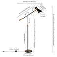 thumbnail image 4 of Evelyn&Zoe Industrial Metal Height-Adjustable Two-Tone Floor Lamp, 4 of 12