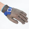 thumbnail image 3 of JM A guantes de acero inoxidable, guantes anticorte, protección carnicero anticorte grado 5, trabajos de jardinería, malla metálica de matadero, L JM, 3 of 5