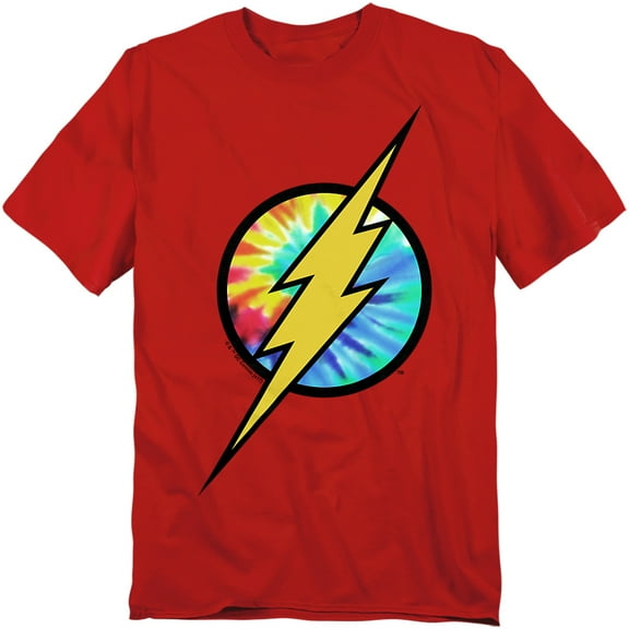 DC Comics Flash T-Shirt Tie Dye Flash Logo Unisex Graphic Tee For Men & Women