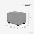 thumbnail image 6 of Evolur Holland Rectangular Upholstered Ottoman, Grey, 6 of 6