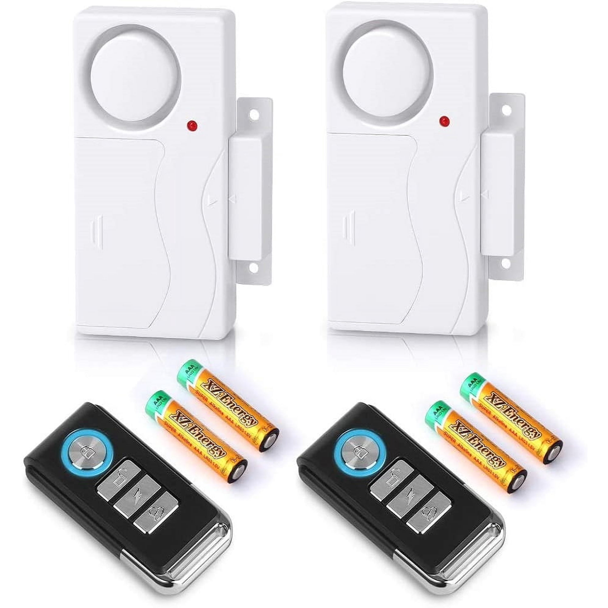 Wsdcam Wireless Door Alarm with Remote 105dB Loud Pool Door Alarm Sensor for Kids Safety Home Security- 2 Pack
