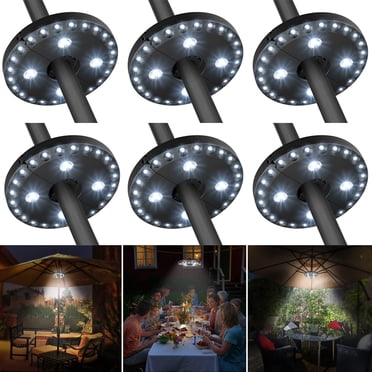 Umbrella Lights Outdoor Patio Led Umbrella Patio Umbrella Light 3 Lighting Modes Cordless 28 LED Lights At 200 Lux- 4 X AA Battery Operated Patio Umbrella Lights Canopy Lights Outdoor