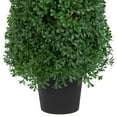 thumbnail image 5 of 18" Pre-Lit Artificial Boxwood Cone Topiary Tree with Round Pot  Clear Lights - 9, 5 of 5