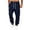 Navy, variant on Smsaxvxz Men Fleece Cargo Pants Casual Solid Color Sweatpants with Pockets Baggy Drawstring Jogger Pants Daily Wear