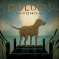 thumbnail image 2 of Fowler, Ryan 26x26 Black Ornate Wood Framed with Double Matting Museum Art Print Titled - Moonrise Yellow Dog - Golden Pond, 2 of 4