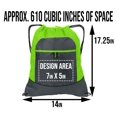 thumbnail image 4 of all about me company Personalized Cinch Bag - Custom Bags with Logo, Gym Drawstring Bags - Discount Promotional Items with Your Logo - Custom Backpack - Small Drawstring Bag, 4 of 4