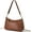 Brown, variant on Clutch Tote Handbags with 2 Removable Straps and Zipper Closure Crossbody Bags Shoulder Purse Handbag for Women