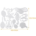 thumbnail image 2 of TEHAUX 1Set Metal Cutting Die Plated Silver Beach Theme Mold for Card Making Photo Scrapbooking Crafts Decoration, 2 of 6