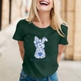 thumbnail image 2 of CAIXIA Easter Shirts for Women Funny Easter Bunny Crewneck Casual Short Sleeve Womens T Shirts Letter Graphic Bunny Tee Tops, 2 of 5
