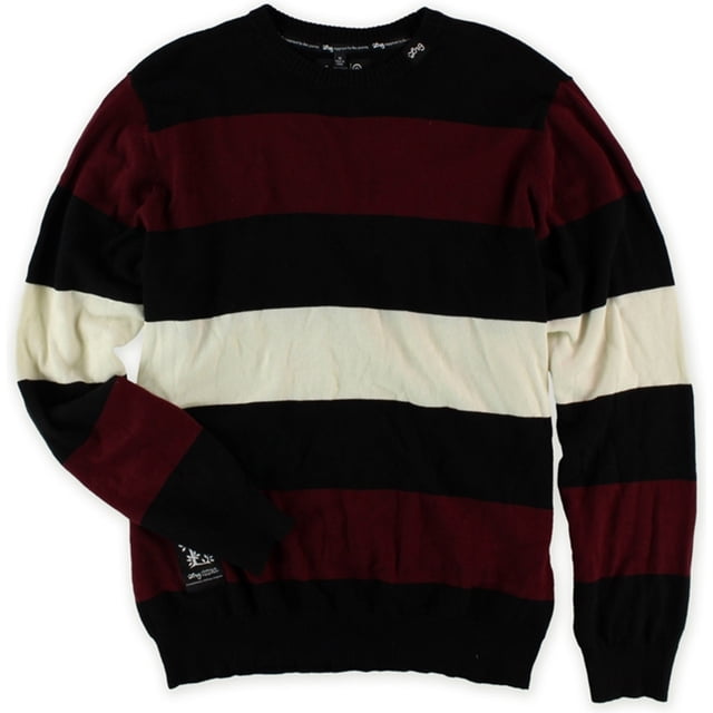 LRG Mens Colorblock Pullover Knit Sweater, Negro, X-Large