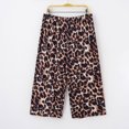 thumbnail image 6 of Yuanlong Womens Pajama Sets Summer V-Neck Short Shirts & Capri Pants Leopard Pattern 2 Piece Lounge Set Loungewear Fashion Ladies Comfort Nightwear, 6 of 8