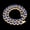 Gold + Blue Diamond, variant on Iced Out Rhinestone Cuban & Tennis Chain Necklace for Men Women, Gold Silver Tone Bling Fashion Jewelry, 16-30 Inch