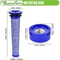 thumbnail image 5 of V7 V8 Filters for Dyson V7 V8 SV10 SV11 Animal Plus Extra Absolute Motorhead Filter, 2 HEPA Post Filters and 2 Pre Filters, Replace Parts 965661-01 and 967478-01, 5 of 5