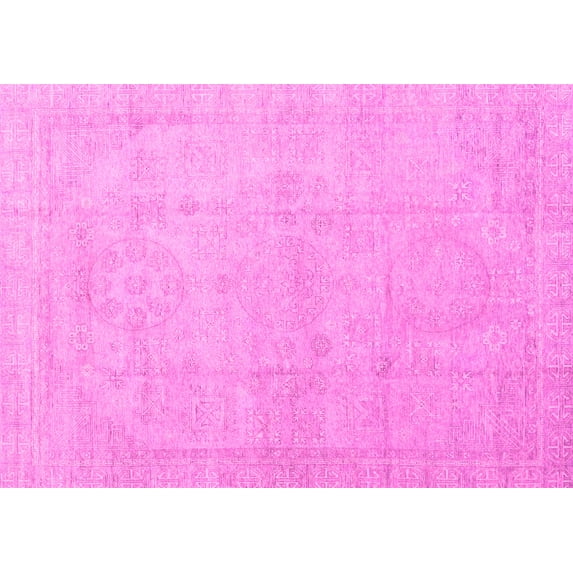Ahgly Company Indoor Rectangle Abstract Pink Modern Area Rugs, 5' x 8'