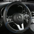 thumbnail image 4 of All Seasons Leather Diamond Steering Wheel Cover Universal Fit for 14 .5-15 Inch Durable Leather Cover Anti-Slip Veins Design, 4 of 9