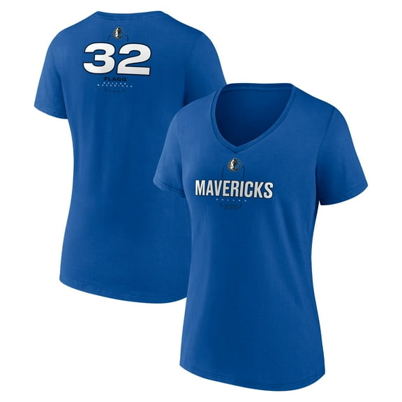 Women's Cooper Flagg Blue Dallas Mavericks Name & Number V-Neck T-Shirt
